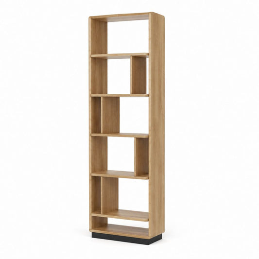 Libreria a colonna 6 vani rovere MDF rettangolare 60 x 30 x 200 cm
